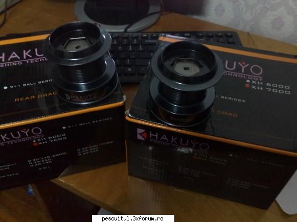 mulinete crap hakuyo 7000 0,30 390m 0,35 300m 0,40 inoxtambur principal aluminiu rezerva redusa sub