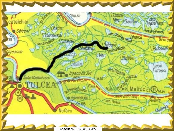 HARTA DELTA DUNARII - Modigliani - HARTI - RUTIERE , JUDETE , ORASE , LOCURI DE PESCUIT