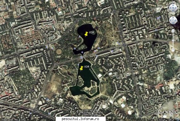 HARTA JUDETULUI BUCURESTI - BUCURESTI - Parcul si lacur - HARTI - RUTIERE , JUDETE , ORASE , LOCURI DE PESCUIT