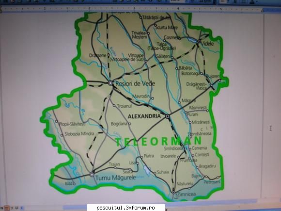 HARTA JUD. TELEORMAN Hidrografica - NU PUTEAM SA DESCAR - HARTI - RUTIERE , JUDETE , ORASE , LOCURI DE PESCUIT