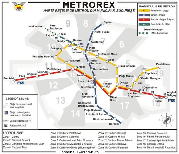 HARTA METROU BUCURESTI - Harta metroului bucurestean - edi_curiosul - HARTI - RUTIERE , JUDETE , ORASE , LOCURI DE PESCUIT