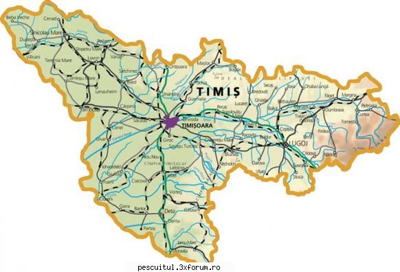 HARTA TIMISOARA- JUDETUL TIMIS - flavius angling - HARTI - RUTIERE , JUDETE , ORASE , LOCURI DE PESCUIT