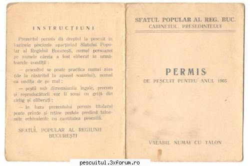 Permis pescuit , 2010 ! - Aveti o fotografie a permisului pe 2010? Asta - LEGISLATIE PESCUIT