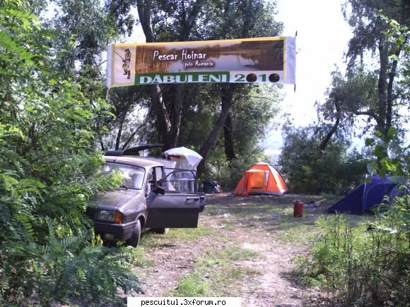 Pescar Hoinar - Dabuleni , August - Am intins tabara - CALATORII SI INTALNIRI