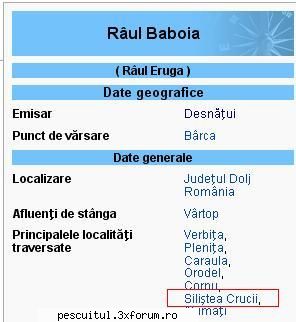 Va place sa pescuiti pe paraiase? - R�ul Baboia sau R�ul Eruga este un curs de - LOCURI DE PESCUIT - BALTI